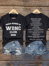 🔥Buy 3 Get 15% Off🔥Retro Proud Member Of WDNC Club Est. 2025 We Do Not Care Print T-Shirt