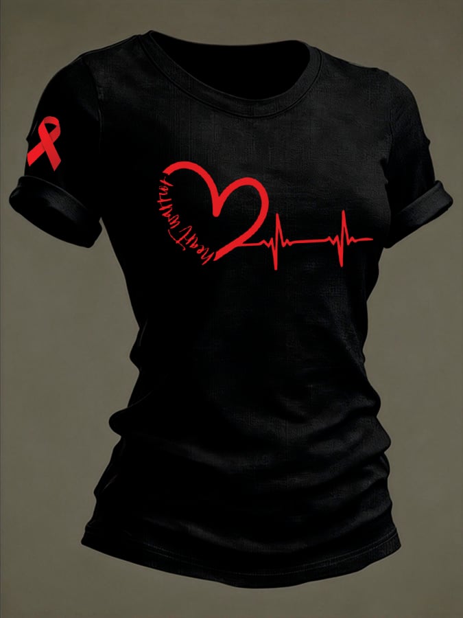 Women's Heart Disease Awareness T-shirt