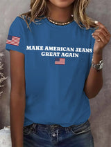 🔥Buy 3 Get 15% Off🔥Retro Make American Jeans Great Again Print T-Shirt