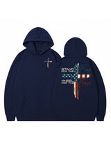 Women's  Stand For The Flag Kneel For The Cross  Printed Casual Hoodie