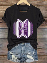 Women's K-pop Print Short-sleeved T-shirt