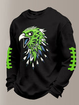 Men's Football Waffle Fabric Long-Sleeved T-Shirt