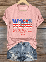Women's  Retro Funny Proud Member Of  Club We Do Not Care Menopause Perimenopause Print T-Shirt