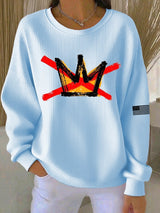 🔥Buy 3 Get 15% Off🔥Women's No Kings Printed Casual Sweatshirt
