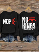🔥Buy 3 Get 15% Off🔥Retro No Kings In America Print Sweatshirt