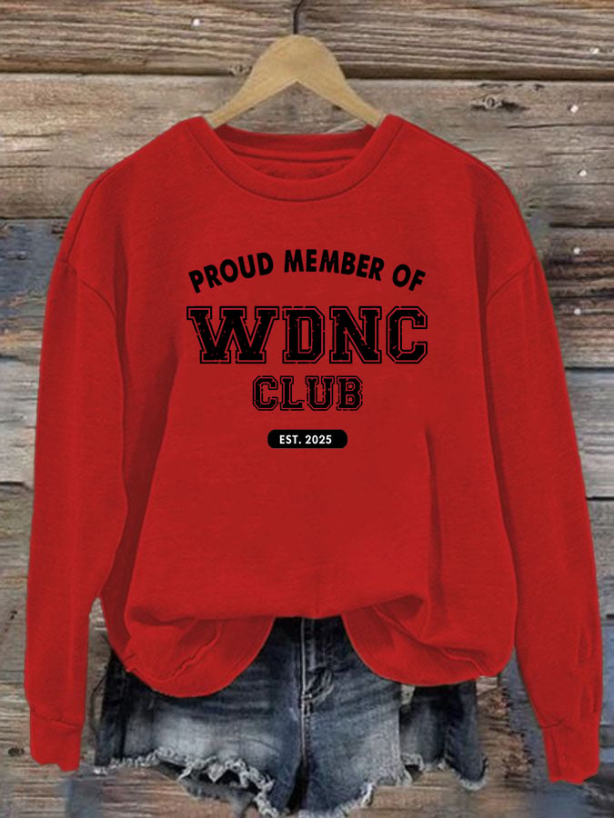 Women's Retro Funny Proud Member Of Club We Do Not Care Menopause Perimenopause Print  Sweatshirt
