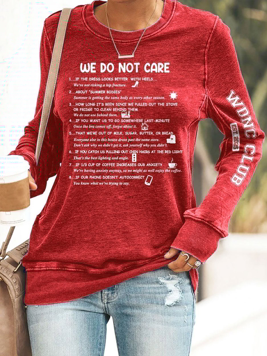 🔥Buy 3 Get 15% Off🔥Retro Funny WDNC Club Menopause Perimenopause Print Sweatshirt