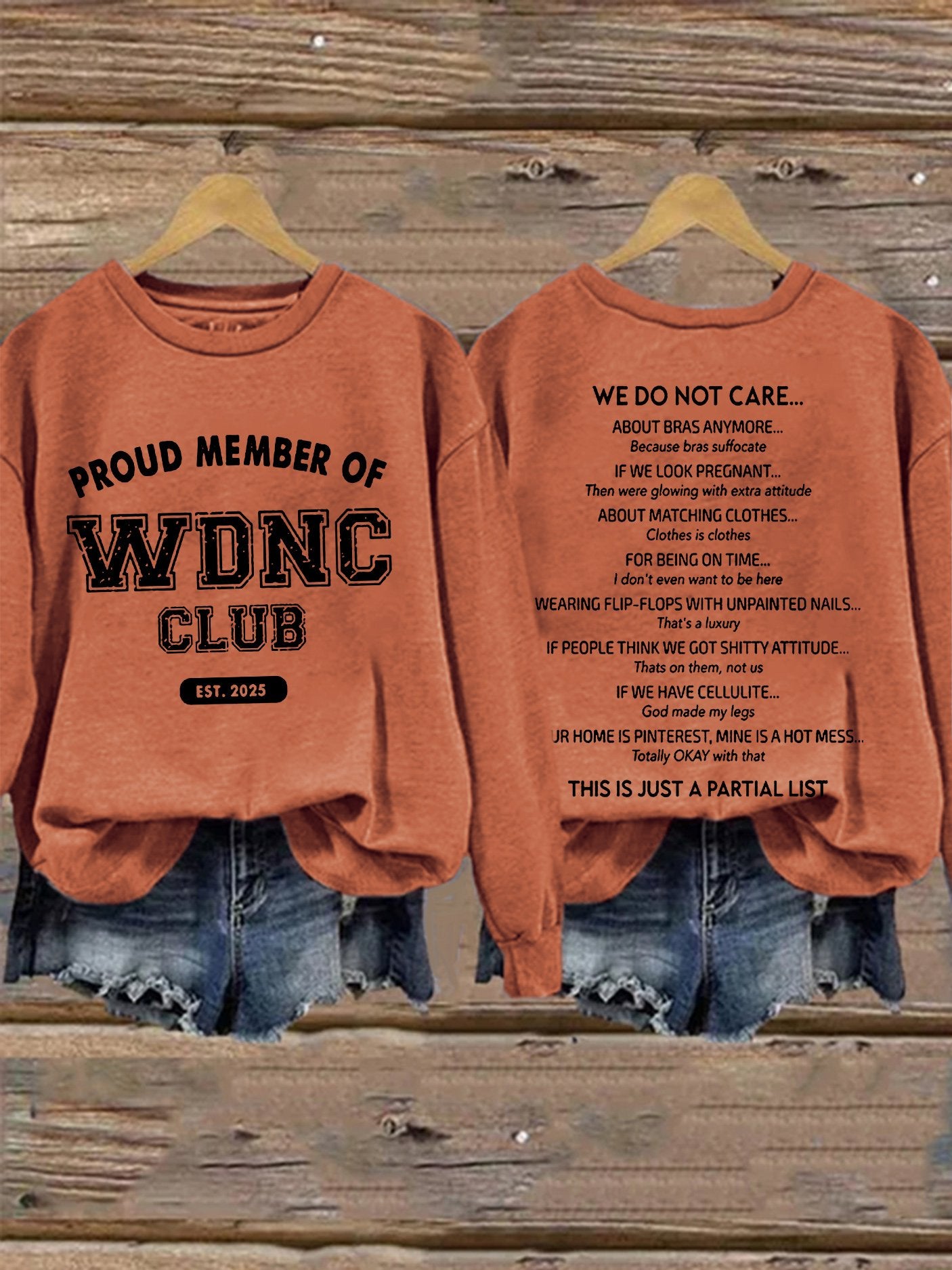 🔥Buy 3 Get 15% Off🔥Retro Proud Member Of WDNC Club Est. 2025 Menopause Perimenopause Print Sweatshirt