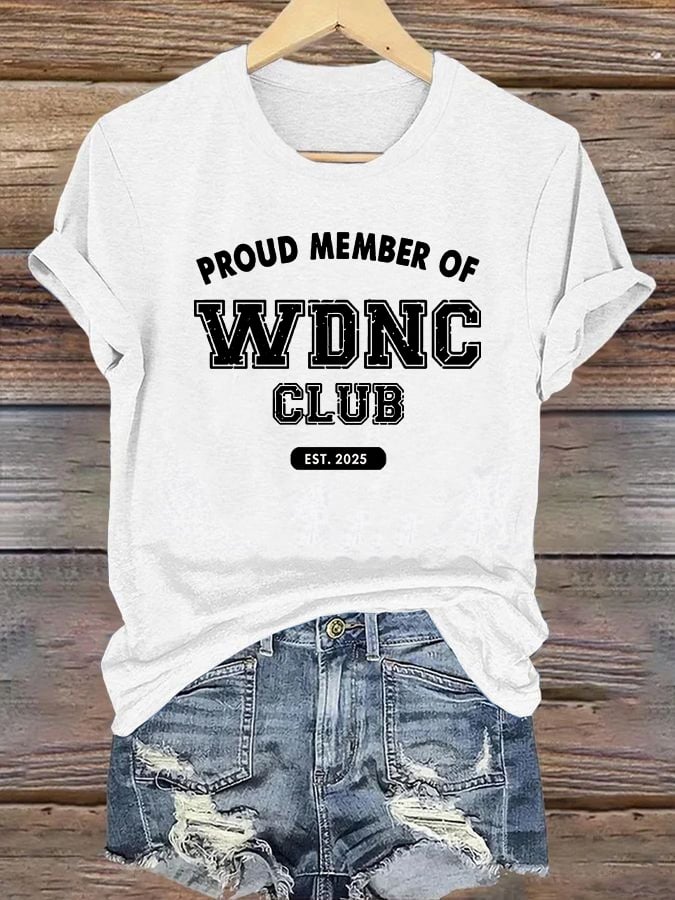 Women's Retro Funny Proud Member Of Club We Do Not Care Menopause Perimenopause Print  T-Shirt