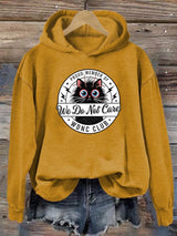 Women's  Retro Funny Proud Member Of Club We Do Not Care Menopause Perimenopause Print  Hoodie
