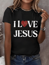 Women's Graphic  I Love Jesus  T-shirt