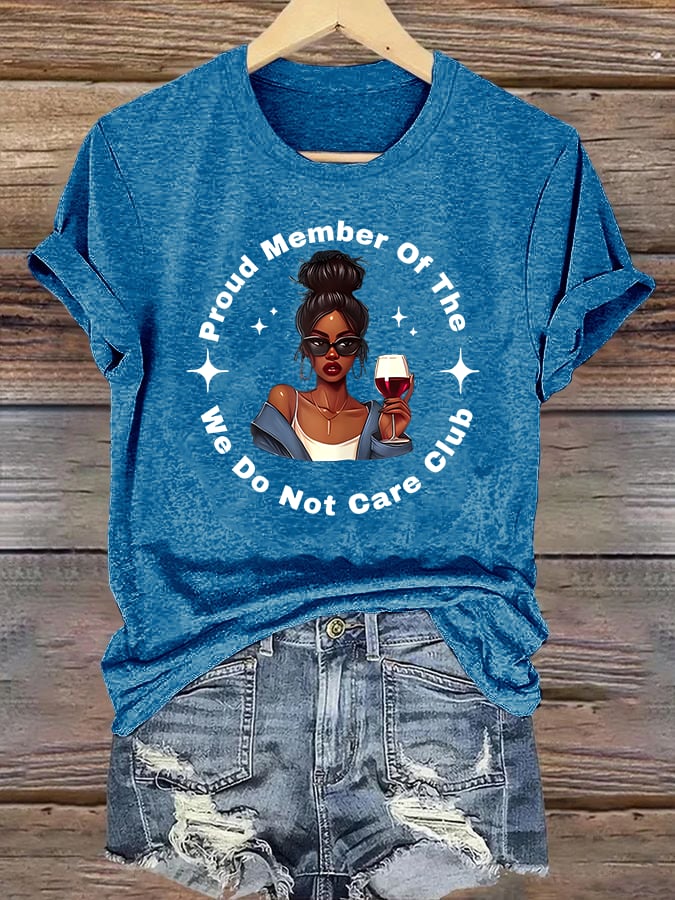 Women's  Retro Funny Proud Member Of Club Menopause Perimenopause Print T-Shirt