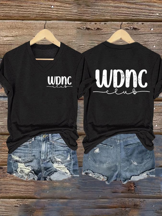 🔥Buy 3 Get 15% Off🔥V-Neck Retro Funny WDNC Club Menopause Perimenopause Print T-Shirt