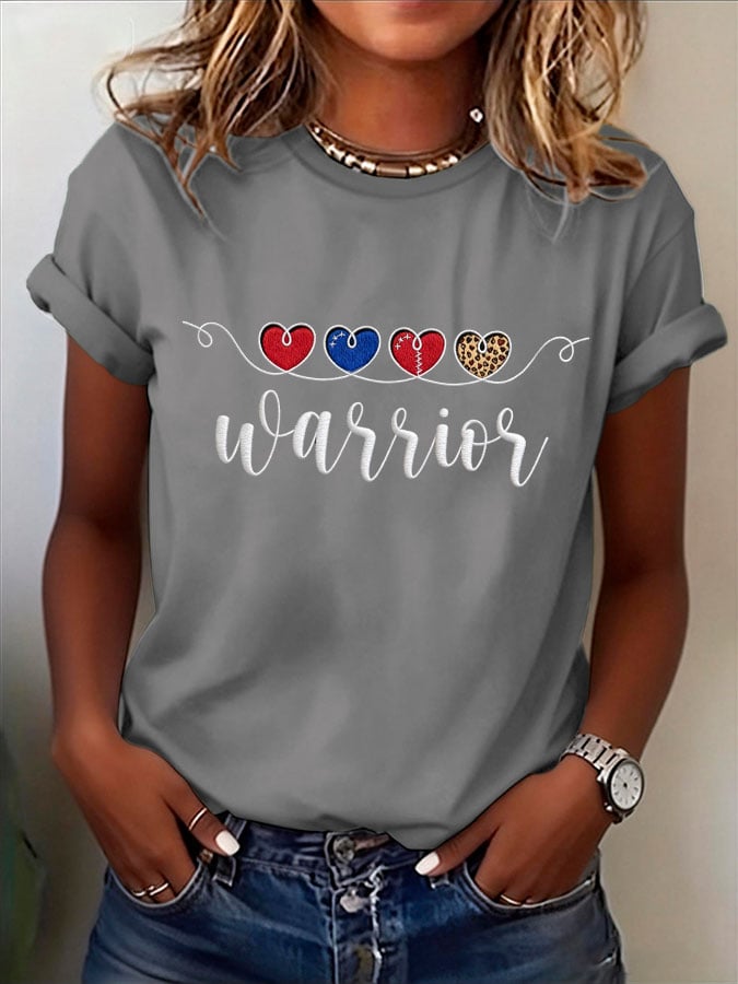 Women's Heart Disease Awareness Print T-shirt