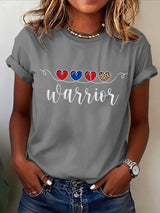 Women's Heart Disease Awareness Print T-shirt