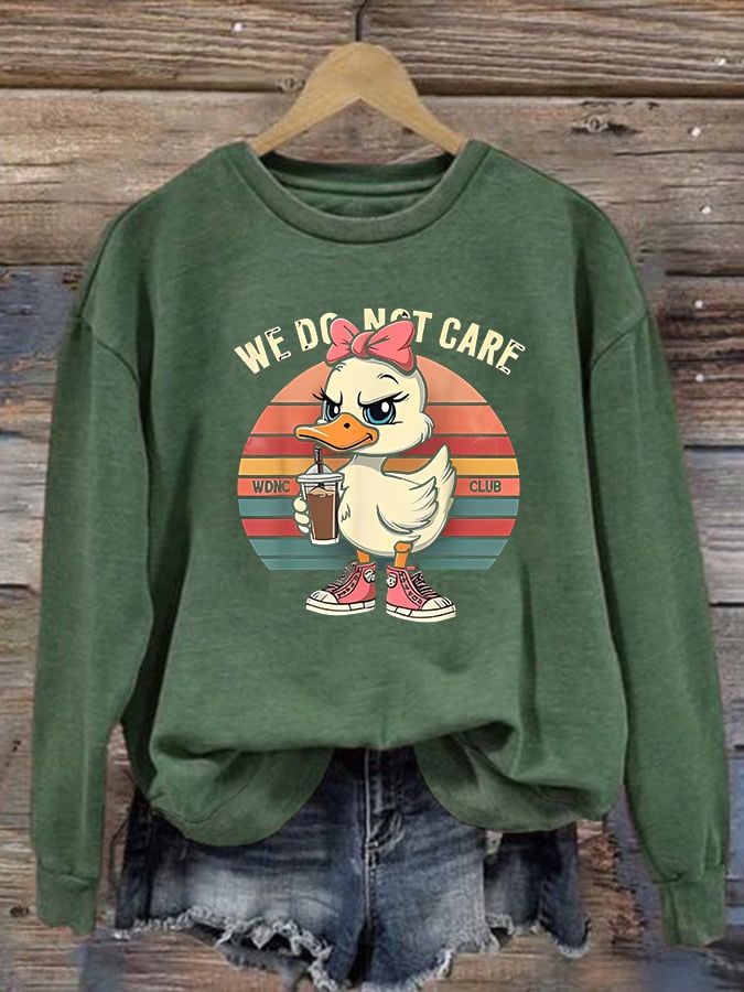 Women's  Retro Funny Proud Member Of Club We Do Not Care Menopause Perimenopause Print   Sweatshirt