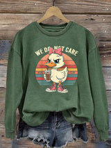 Women's  Retro Funny Proud Member Of Club We Do Not Care Menopause Perimenopause Print   Sweatshirt