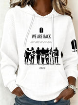 Women's Retro Leisure  Print Hoodie
