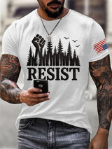 Men's Retro Resist Save The Forest Service Print T-Shirt