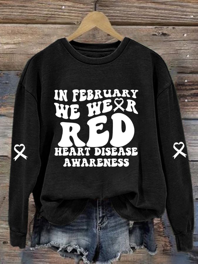 Women's Heart Disease Awareness Sweatshirt