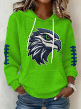 Women's Football Print Hoodie Sweatshirt