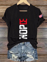 🔥Buy 3 Get 15% Off🔥V-Neck Retro No Kings Print T-Shirt