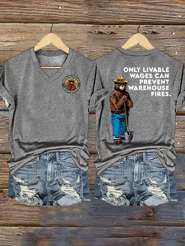 Women's  Retro Resist Save The Forest Service Print T-Shirt