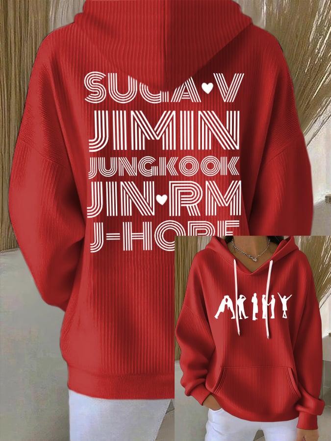 Women's K-pop boy band hoodie