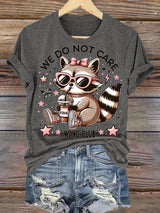 Women's  Cute little raccoon for Women's WDNC Menopause & Perimenopause Printed T-shirt