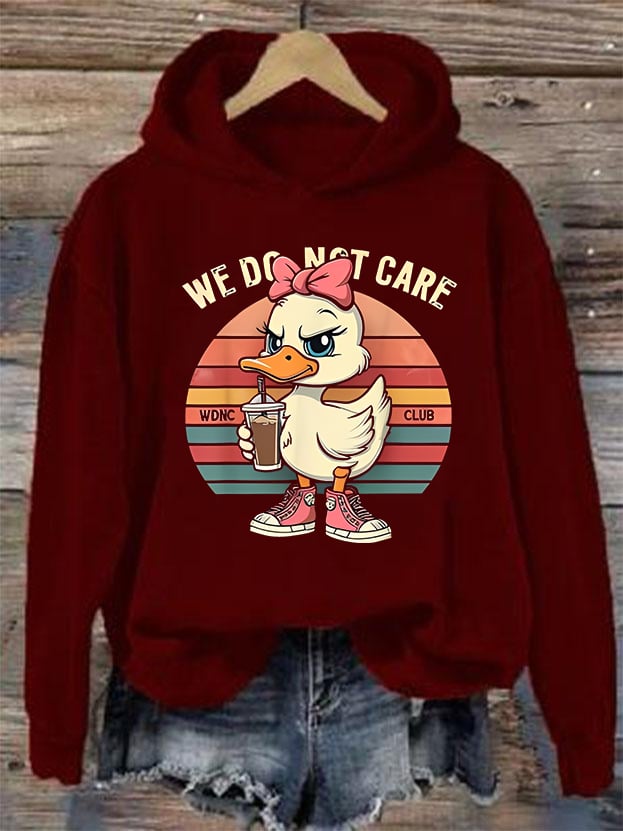 Women's  Retro Funny Proud Member Of Club We Do Not Care Menopause Perimenopause Print  Hoodie