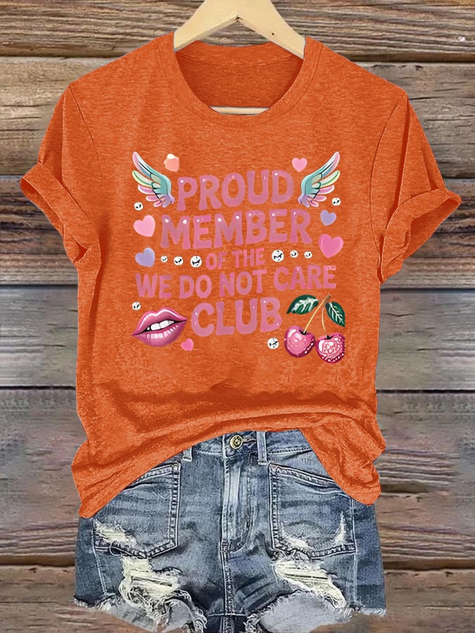 Women's  Retro Funny Proud Member Of Club Menopause Perimenopause Print T-Shirt