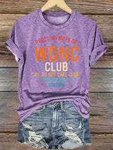 Women's  Retro Funny Proud Member Of Club Menopause Perimenopause Print T-Shirt