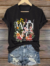 V-Neck Retro Funny WDNC Menopause Perimenopause Print T-Shirt