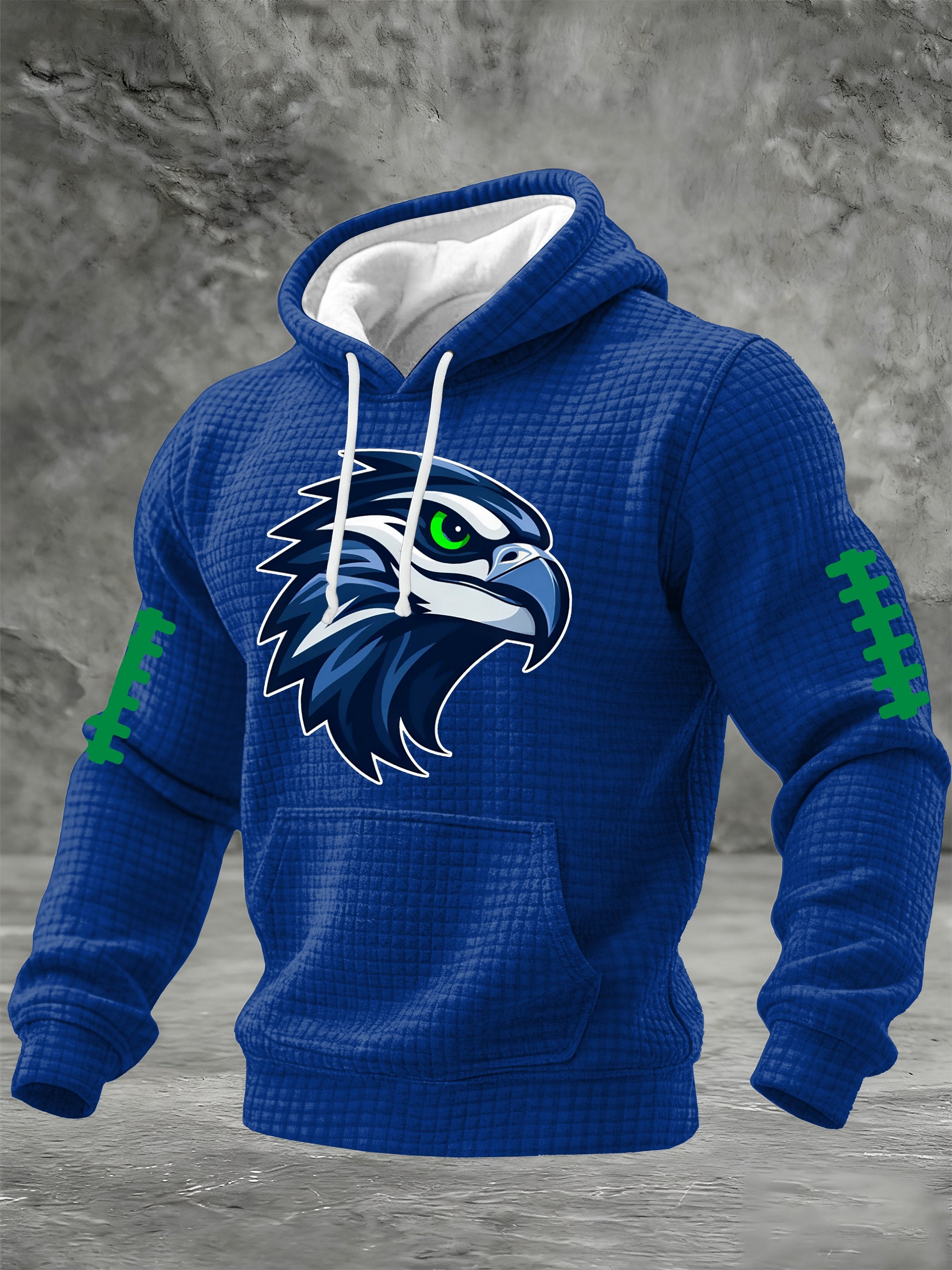 Men'S Casual Printed Hooded Sweatshirt