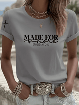 Women's Made for More Ephesians 2:10 Faith Cross Short Sleeve T-Shirt
