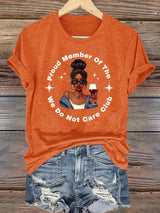 Women's  Retro Funny Proud Member Of Club Menopause Perimenopause Print T-Shirt