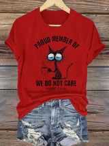 🔥Buy 3 Get 15% Off🔥Women's Retro Funny Proud Member Of Club We Do Not Care Menopause Perimenopause Print  T-Shirt