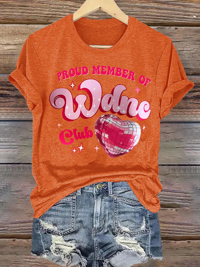 Women's  Retro Funny Proud Member Of Club We Do Not Care Menopause Perimenopause Print  T-Shirts