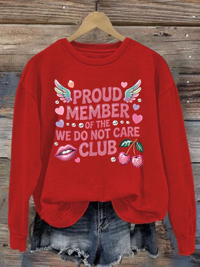 Women's  Retro Funny Proud Member Of Club Menopause Perimenopause Print  Sweatshirt