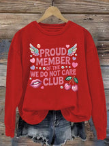 Women's  Retro Funny Proud Member Of Club Menopause Perimenopause Print  Sweatshirt