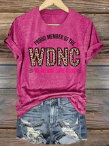 Women's  Retro Funny Proud Member Of Club Menopause Perimenopause Print T-Shirt