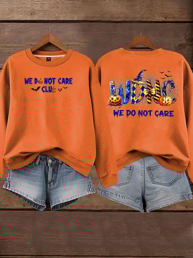 🔥Buy 3 Get 15% Off🔥Women's Halloween WDNC Menopause And Perimenopause Print Sweatshirt