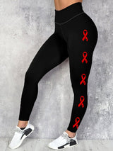 Women's Heart Disease Awareness Print Leggings