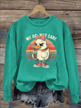 Women's  Retro Funny Proud Member Of Club We Do Not Care Menopause Perimenopause Print   Sweatshirt