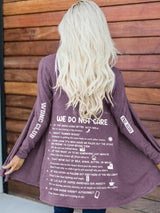 Retro Funny WDNC Club Menopause Perimenopause Print Cardigan