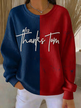 Women's Casual Rugby Textured Sweatshirt