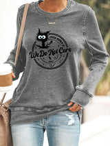 Women's  Retro Funny Proud Member Of Club Menopause Perimenopause Print Knitted Tops
