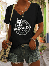 Women's  V-neck Retro Funny Proud Member Of  Club Menopause Perimenopause Print T-Shirt