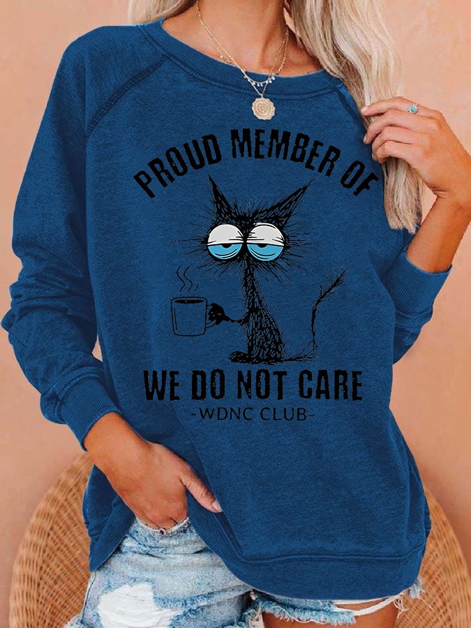 🔥Buy 3 Get 15% Off🔥Women's Retro Funny Proud Member Of Club We Do Not Care Menopause Perimenopause Print  Sweatshirt