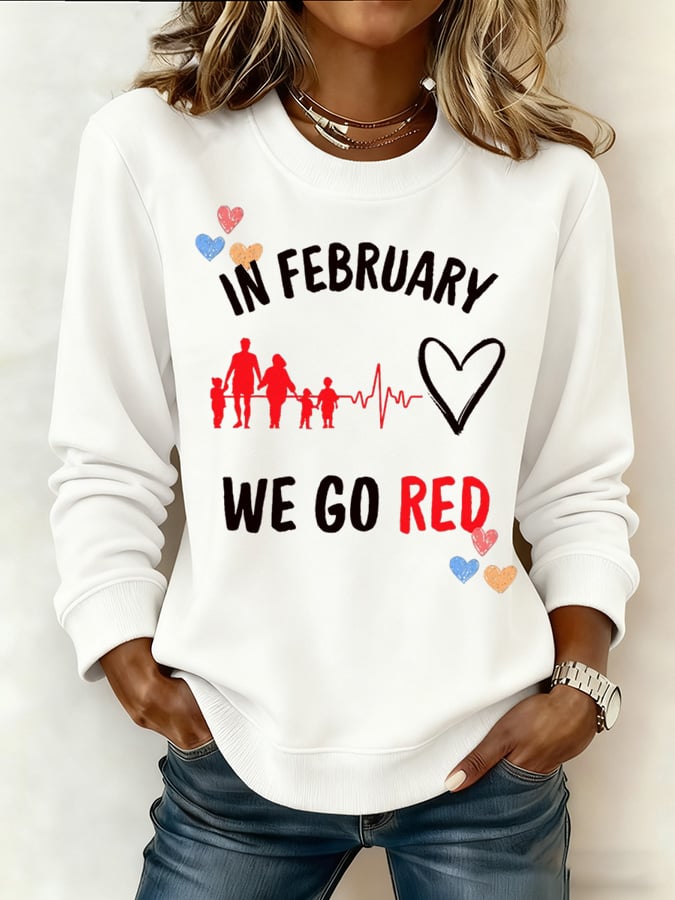 Women's Heart Disease Awareness Promotional Printed Top